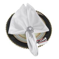 Kit 4 Guardanapo de Tecido Decoração Mesa Posta 20x20 Acabamento Em Bainha Tecido Oxford