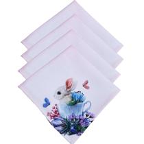 Kit 4 Guardanapo Tecido Coelho Da Páscoa A La Pom Pom
