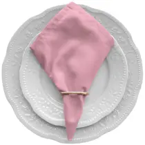 Kit 4 Guardanapos 30cm X 30cm Com Anel Tecido Percal 180 Fios Mesa Posta