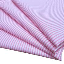 Kit 4 Guardanapos De Tecido Algodão Listrado Rosa 39Cmx39Cm