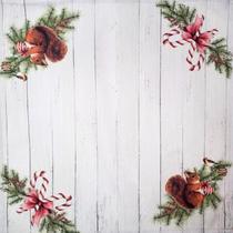 Kit 4 Guardanapos de Tecido Esquilo Natalino 40cmx40cm