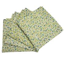 Kit 4 Guardanapos de Tecido Floradinha Cerrado Verde 39cmx39cm