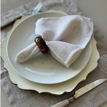 Kit 4 Guardanapos Mesa Posta Tecido Linho 32 X 32 cm Kit 4 Guardanapos Mesa Posta Tecido Linho 32 X 32 cm