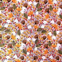 Kit 4 Guardanapos Tecido Algodão Cerrado Laranja 39Cmx39Cm