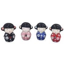 Kit 4 Gueixas em Porcelana Decoração Japão Elegância Oriental Japonesa Tradição KitJap-06 Kit 4 Gueixas em Porcelana Decoração Japão Elegância Oriental Japonesa Tradição KitJap-06
