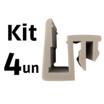 Kit 4 Guias Deslizante Para Trilho De Porta Box De Vidro