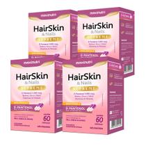 Kit 4 HairSkin Supreme D-Pantenol Biotina Maxinutri 60 Caps