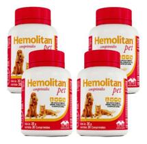 Kit 4 Hemolitan Pet Paracães E Gatos 30 Comprimidos Vetnil Kit 4 Hemolitan Pet Paracães E Gatos 30 Comprimidos Vetnil