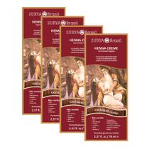 Kit 4 Henna Creme Surya Brasil Castanho Claro Kit