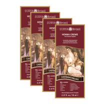 Kit 4 Henna Creme Surya Brasil Castanho Escuro Kit