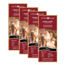 Kit 4 Henna Creme Surya Brasil Preto Kit
