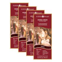 Kit 4 Henna Creme Surya Brasil Vinho Kit