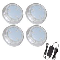 Kit 4 Hiper Led 6W Branco Policarbonato Piscina Alvenaria Kit 4 Hiper Led 6W Branco Policarbonato Piscina Alvenaria