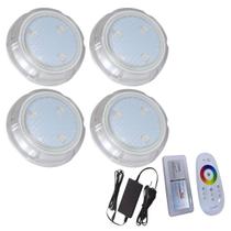 Kit 4 Hiper Led 6W RGB Policarbonato Piscina De Alvenaria Kit 4 Hiper Led 6W RGB Policarbonato Piscina De Alvenaria