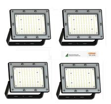 Kit 4 holofote Refletor 200w LED Osram Bivolt Prova D'água ip66 Branco Frio