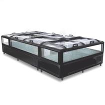 Kit 4 Ilhas Modulares Premium Frilux 2 RF316 e 2 RF315 Linha Suprema Full Glass Black Piano