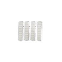 Kit 4 Iluminação Luminaria De Emergencia 30 Leds Super Slim