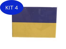 Kit 4 Ímã Da Bandeira Da Ucrânia