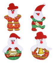 Kit 4 Imã Natal Papai Noel Enfeite Natalino Geladeira - 12cm Kit 4 Imã Natal Papai Noel Enfeite Natalino Geladeira - 12cm