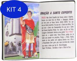 Kit 4 Imagem Santo Expedito Em Formato Livro Com Porta Caneta - Creative Dist