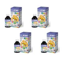 Kit 4 Imufort Kids Imunidade Vit. C D E Zn 4x240ml Eurofito