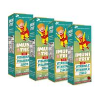 Kit 4 ImuniTrix Infantil Vitaminas C D Zinco 4x30ml Morango Flora Nativa