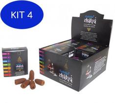 Kit 4 Incenso Goloka Cone Cascata Chakra