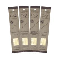 Kit 4 Incensos 100% Natural Vegano Cia de Aroma - Violeta,Rosas, Sete Ervas,Pitanga