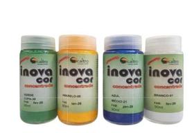 Kit 4 Inovacor p/ Couro e Sintético Alta Cobertura Verde Amarelo Azul 90ml. Kit 4 Inovacor p/ Couro e Sintético Alta Cobertura Verde Amarelo Azul 90ml.