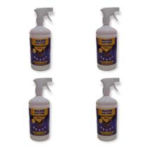 Kit 4 Inseticida Doméstico 1 Litro com Borrifador de Gatilho Trava Marca Maxxi - Envio Já