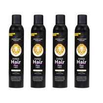 Kit 4 Instant Hair Plus Castanho Claro Maquiagem Para Disfarçar Calvície 300ml