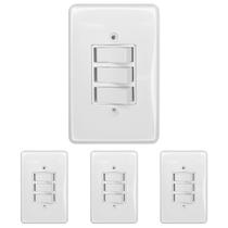 kit 4 interruptor 2 teclas paralelas + 1 tecla simples 6A 250V Ilumi