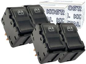 Kit 4 Interruptor Botão Vidro Elétrico Monza Kadett Ipanema D20 Opala Bonanza - Kostal 1988 a 1996 Kit 4 Interruptor Botão Vidro Elétrico Monza Kadett Ipanema D20 Opala Bonanza - Kostal 1988 a 1996