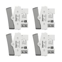 Kit 4 Interruptor Simples Alumínio Miluz S3B72012 Schneider