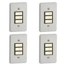 Kit 4 Interruptor Simples Horizontal 10a/250v Cinza Pial Kit 4 Interruptor Simples Horizontal 10a/250v Cinza Pial