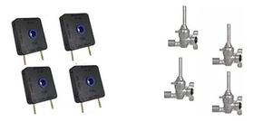Kit 4 Interruptores+ 4 Registro Ramal Rosca Fischer Cooktop