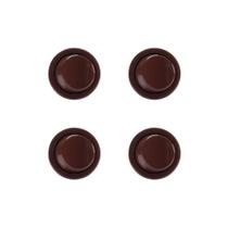Kit 4 Interruptores Bolinha de Tecla para Móveis MarGirius Moldura M9 com Cabo Série 16.000 Marrom
