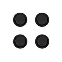 Kit 4 Interruptores Bolinha de Tecla para Móveis MarGirius Moldura M9 com Cabo Série 16.000 Preto