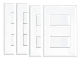 Kit 4 Interruptores Duplo Simples 4x2 16a Evidence - Fame