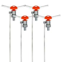 Kit 4 Irrigador Giratório 2 Hastes Alumínio 6 Jatos 3/4'' Kit 4 Irrigador Giratório 2 Hastes Alumínio 6 Jatos 3/4''