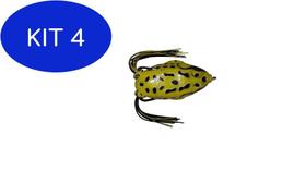 Kit 4 Isca Artificial Sapo Frog Anzol Duplo 6 Cm 13 Gramas Cor H - Mec Artigos De Pesca