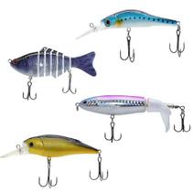 Kit 4 Iscas Artificiais Lambari Muito Real 8,5cm