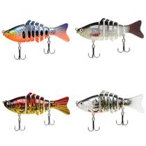 Kit 4 Iscas artificiais Xingu Ligeira Articulada Superfície 10cm/15gr - 4 Cores