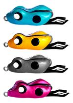 Kit 4 Iscas Frog Matadeira Metalica New Quack Z60 Z70 Popper Traíra