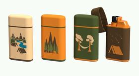Kit 4 Isqueiros Recarregáveis MK Lighter Camper com Chama de Tocha para Uso Externo Kit 4 Isqueiros Recarregáveis MK Lighter Camper com Chama de Tocha para Uso Externo
