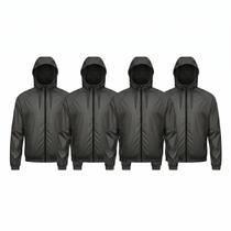 Kit 4 Jaqueta Corta Vento Impermeável Basica Lisa sem forro Outono Inverno Masculino Unissex