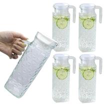 Kit 4 Jarra De Vidro Premium Abacaxi Com Tampa Resistente Bebidas 1l