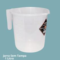 Kit 4 Jarras Plásticas Transparentes Quadrada Redonda Espremedor Medidor Suco