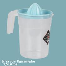 Kit 4 Jarras Plásticas Transparentes Quadrada Redonda Espremedor Medidor Suco