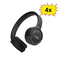 Kit 4 JBL On Ear Tune 520BT Preto Fone de Ouvido com Microfone